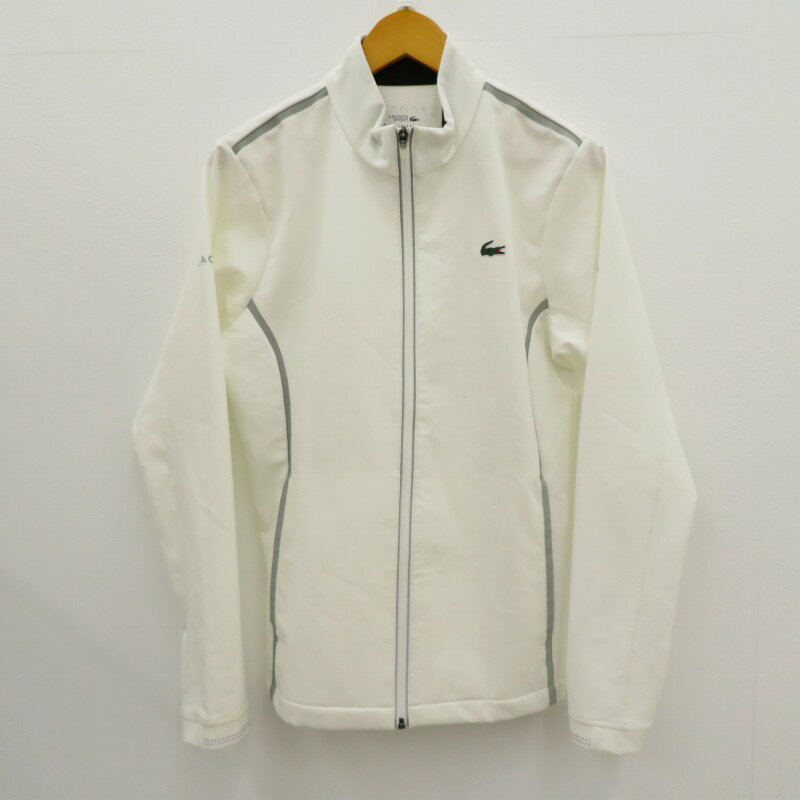 【中古】LACOSTE｜ラコステ ノバク・ジョコビッチ　ナイロンジャケット ホワイト サイズ：M / インポート【f094】