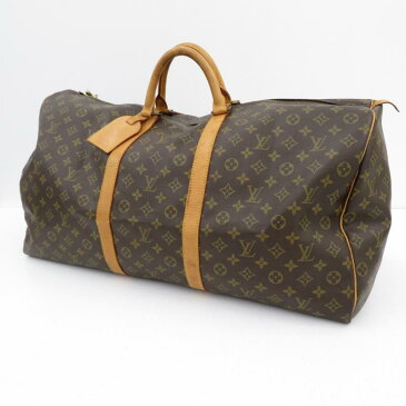 【中古】LOUIS VUITTON｜ルイ・ヴィトン M41422 モノグラムキーポル60　ボストンバッグ　ネームタグ付 ブラウン【f122】