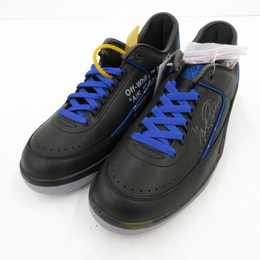 【中古】NIKE｜ナイキ OFF WHITE×AIR JORDAN 2 RETRO LOW SP/オフホワイト×エアジョーダン DJ4375-004　スニーカー ブラック サイズ：29.0cm【f126】