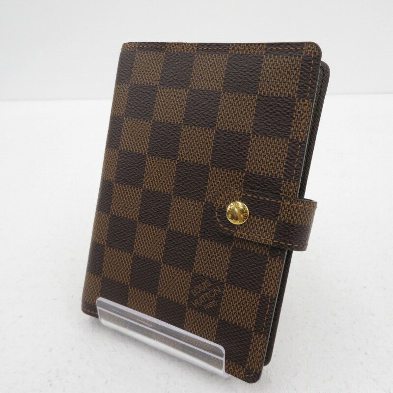 【中古】LOUIS VUITTON｜ルイ・ヴィトン R20700　ダミエ エベヌ　アジェンダ PM　手帳カバー ブラウン【f125】