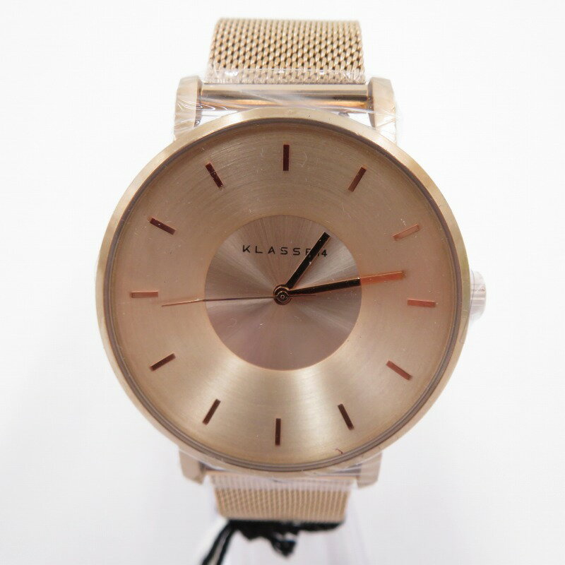 【中古】klasse14|クラスフォーティーン VOLARE WITH MESH BAND/VO14RG003M アナログクォーツ 腕時計 ゴールド【f131】