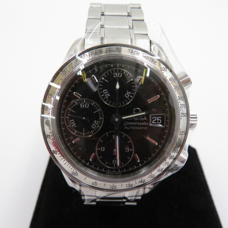 【中古】OMEGA｜オメガ SPEEDMASTER DATE スピードマスター　3513.50.00 アナログ自動巻き　腕時計 ブラック(文字盤)×シルバー(ベルト)【f132】