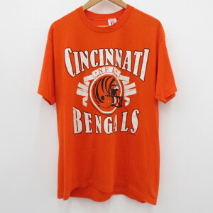 【中古】VINTAGE衣料|ヴィンテージイリョウ シンシナティ・ベンガルズ Tシャツ半袖 オレンジ サイズ:XXL【f105】