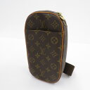 【中古】LOUIS VUITTON｜ルイヴィトン M51870　モノグラム ポシェット ガンジュ ショルダーバッグ ボディバッグ ブラウン【f122】