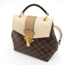 【中古】LOUIS VUITTON｜ルイヴィトン N42259　ダミエ　クラプトン バックパック リュックサック　18年製 ブラウン【f122】