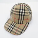 【中古】BURBERRY LONDON ENGLAND｜バーバリーロンドンイングランド 8026929　ベースボールキャップ/帽子 チェック サイズ：M【f116】