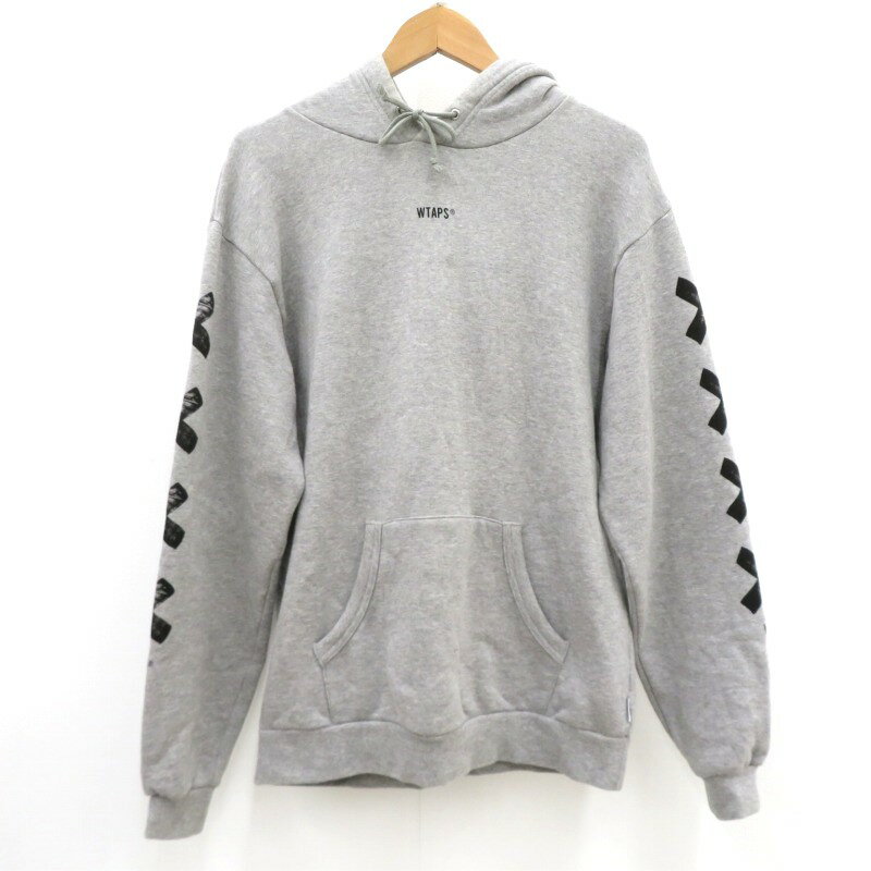 【中古】WTAPS｜ダブルタップス SCREEN SWEAT HOODIE スウェット フーディ プルオーバーパーカー 202ATDT-HP01S/20AW グレー サイズ：1【f104】