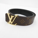 【中古】LOUIS VUITTON｜ルイ ヴィトン M0566S　 モノグラム LVイニシャル40MM ベルト リバーシブル ブラウン【f135】