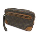 【中古】LOUIS VUITTON｜ルイ ヴィトン M51825　モノグラム マルリードドラゴンヌGM セカンドバッグ ブラウン【f122】