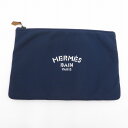 【中古】HERMES|エルメス ポーチ《ネオバン》 MM ネイビー【f122】