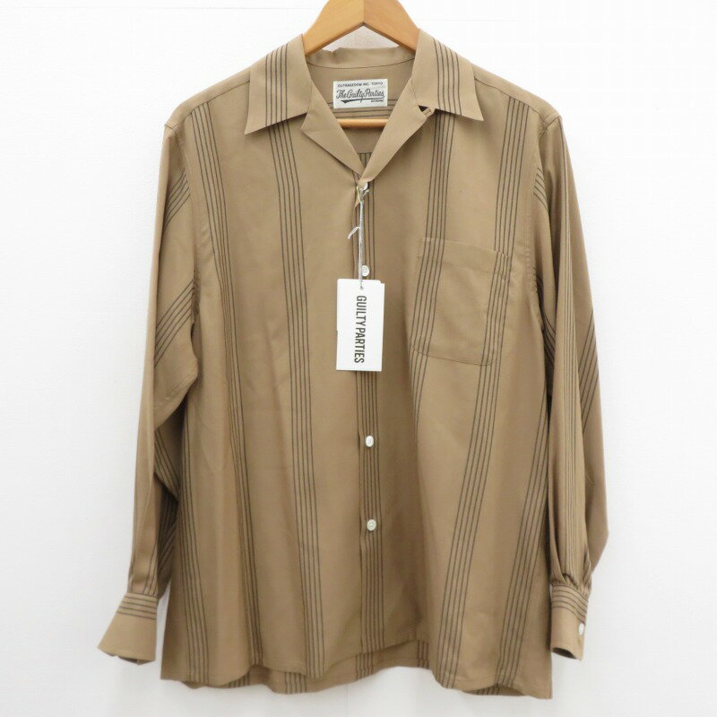 yÁzWACKO MARIAbR}A STRIPED OPEN COLLAR SHIRT L/S Vc@24SSE-WMS-OC01/24SS x[W TCYFS / [hyf104z