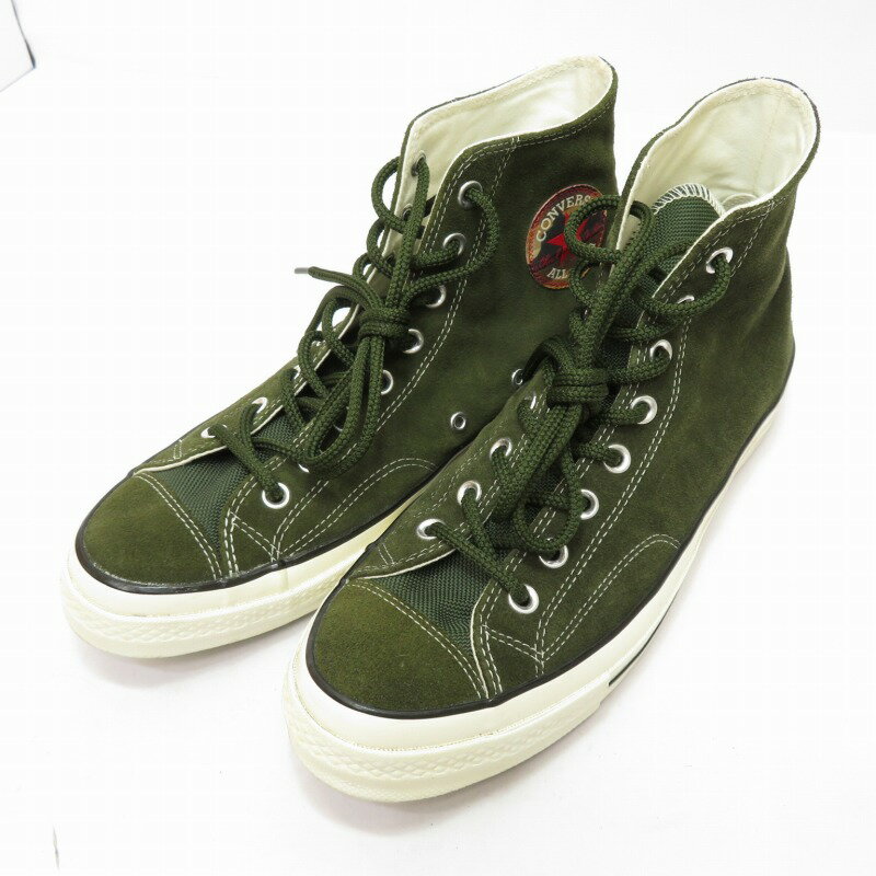 【中古】CONVERSE/コンバース CHUCK TAYLOR ALL STAR　1970`s Hi Suede KHAKI 162371C　スニーカー サイズ：28.5cm カラー：カーキ【f126】