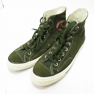 【中古】CONVERSE/コンバース CHUCK TAYLOR ALL STAR　1970`s Hi Suede KHAKI 162371C　スニーカー サイズ：28.5cm カラー：カーキ【f126】