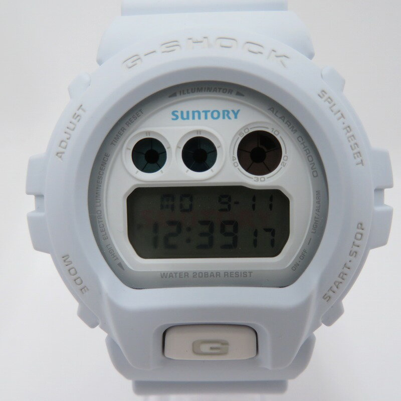 【中古】CASIO｜カシオ G-SHOCK × SUNTORY ジーショック サントリー コラボ DW-6900FS デジタル 腕時計 ホワイトグレー【f131】