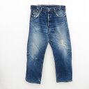 【中古】Levi 039 s｜リーバイス デニム パンツ ジーンズ 503B XX 赤耳 復刻 90～00 039 s ヴィンテージ ブルー サイズ：W36【f107】