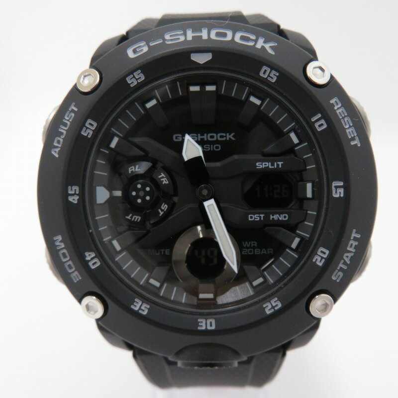 【中古】CASIO｜カシオ G-SHOCK ジーショック アナデジ 腕時計 GA-2000 ブラック【f131】