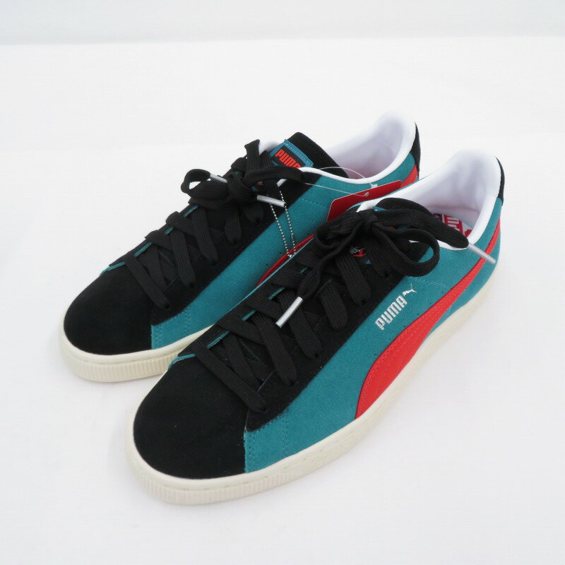 【中古】PUMA × atmos｜プーマ × アトモス × Kamen Rider 仮面ライダー Suede VTG Green Lagoon スウェード ヴィンテージ グリーン ラグーン スニーカー グリーン サイズ：27.0cm【f126】