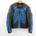 yÁzVANSON ~ CLAIR DE LUNEbo\ ~ N[hi Leather Bones Jacketi50j U[ WPbg ubN TCYF40 / AJWyf93z