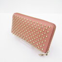 【中古】Christian Louboutin｜クリスチャン ルブタン Panettone wallet パネトーネ ラウンドファスナー 長財布 ピンク【f125】