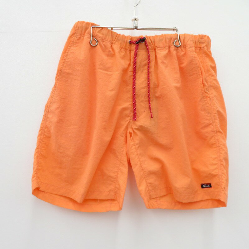 【中古】NANGA｜ナンガ NYLON TUSSER EASY SHORTS ナイロンタッサー イージーショーツ ショートパンツ NW2321-1i512 オレンジ サイズ：M【f107】