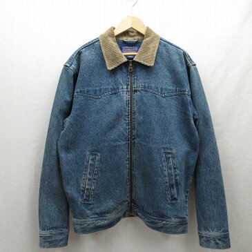 【中古】PENDLETON/ペンドルトン ネイティブ柄 切替 デニムジャケット サイズ：S カラー：ブルー / アメカジ【f093】