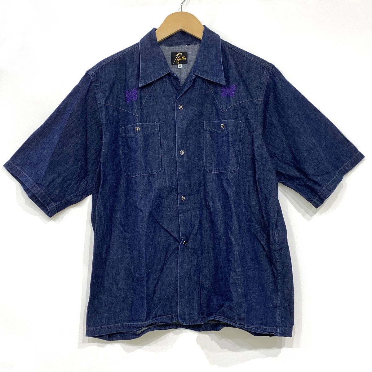 Rakuten - Needles ニードルズ 半袖 カウボーイ デニムシャツ OT1688 Mサイズ ※中古