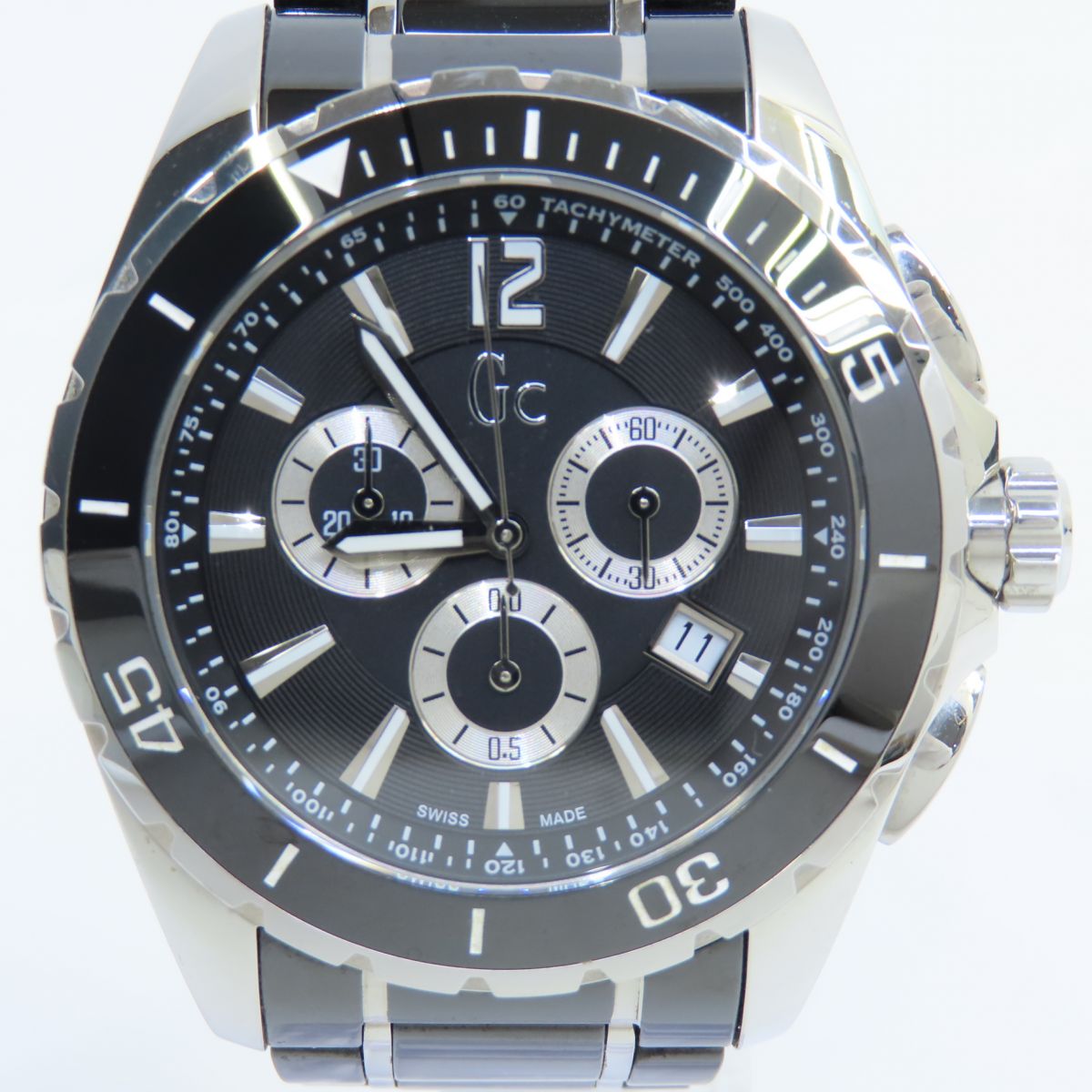 Guess collectio ゲス GC WATCHES Sport Class XXL X76002G2S/07 クロノグラフ クオーツ 腕時計 ※中古