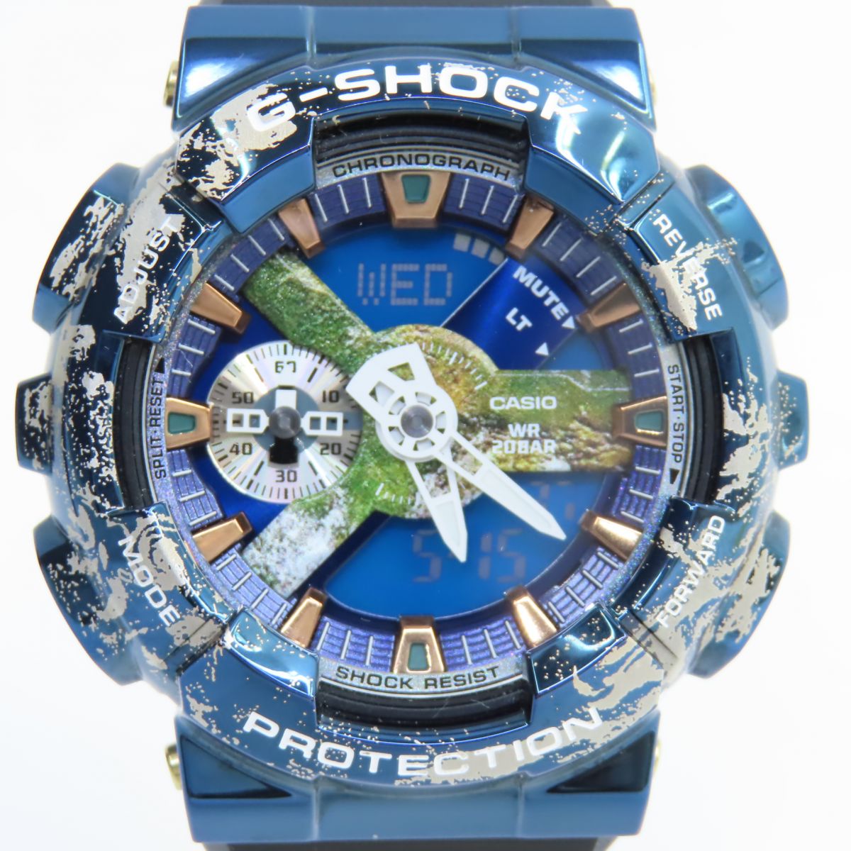 CASIO カシオ G-SHOCK GM-110EARTH-1AJR 地球モチーフモデル クオーツ 腕時計 ※中古