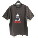 JEANASiS×Schott×Disney ジーナシス ショット ディズニー コラボ ミッキー 半袖 Tシャツ レディース サイズF ※中古