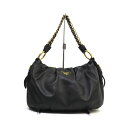 PRADA プラダ チェーン ワンショルダーバッグ BR4243 レザー ブラック ゴールド金具