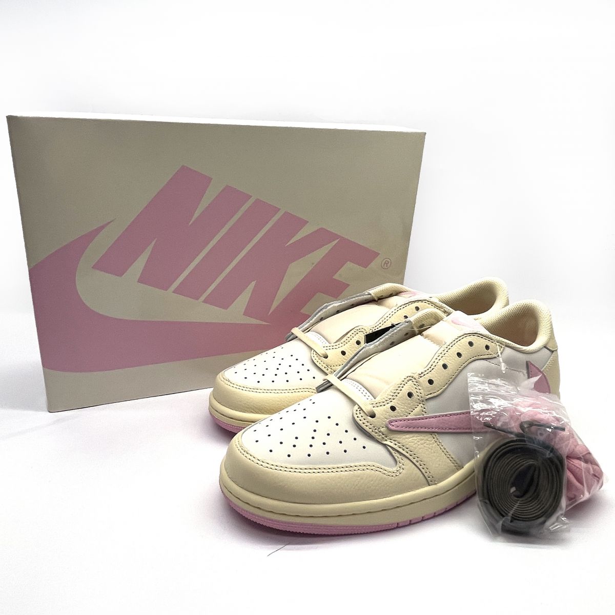 Travis Scott × Nike ナイキ Air Jordan 1 Retro Low OG Muslin/Shy Pink 29cm IQ7604-100 箱あり