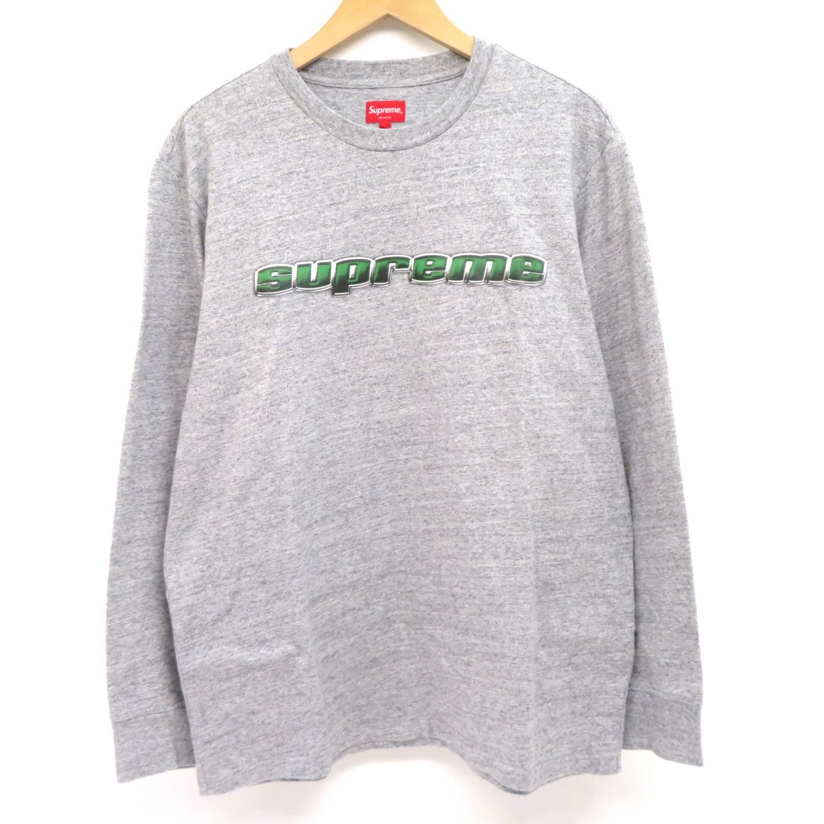 Supreme シュプリーム Chrome Logo L/S Top 長袖 Tシャツ Lサイズ ※中古