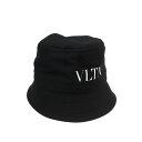 【Sランク】 VALENTINO ヴァレンティノ VLTN ロゴバケットハット 2Y2HGA11UXI ブラック 帽子