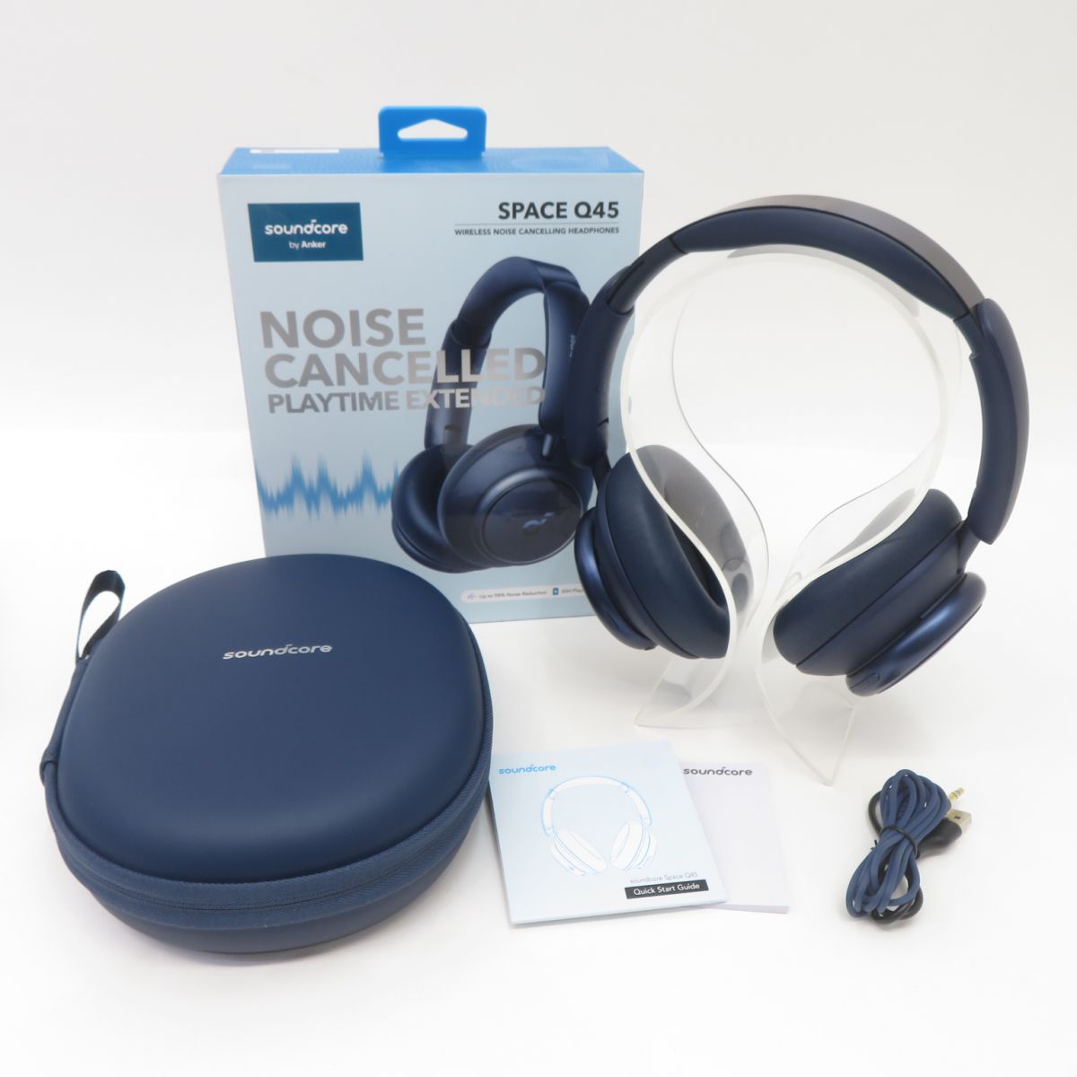 Anker アンカー Soundcore SPACE Q45 ワイヤレスノイズキャンセリングヘッドホン ネイビー ※中古