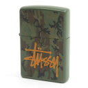 Zippo ジッポー Stussy ステューシー 迷彩 1997年8月製造 オイルライター ※中古