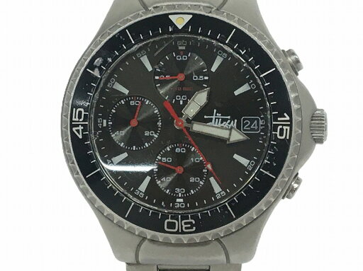 【中古】STUSSY(ステューシー) 00's TOUR MASTER ツアーマスター クォーツ アナログ クロノグラフ 黒文字盤 腕時計【長崎時津店】 【中古】STUSSY(ステューシー) 00's TOUR MASTER ツアーマスター クォーツ アナログ クロノグラフ 黒文字盤 腕時計【長崎時津店】