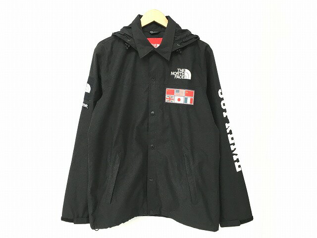 【中古】THE NORTH FACE(ザ ノースフェイス)×Supreme(シュプリーム) 14SS Expedition Coaches Jacket NP01440 コーチジャケット ブラック Mサイズ【長崎時津店】