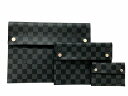 【中古】Louis Vuitton(ルイ・ヴィトン)ダミエ・グラフィット アルファトリプルポーチ N60255 クラッチバッグ メンズ【長崎時津店】