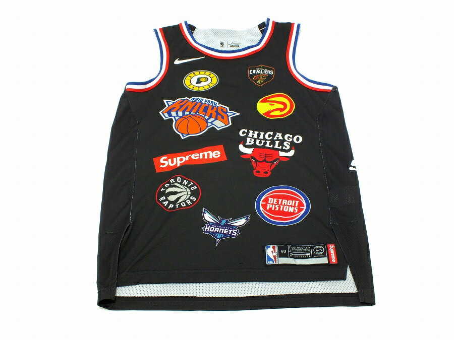 【中古】Supreme × NIKE × NBA 18SS Teams Authentic Jersey 40 AQ4227-010 