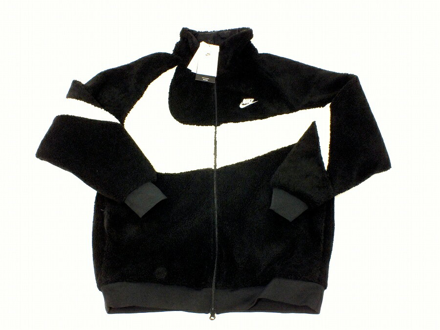 ナイキ ボアジャケット メンズ 【未使用】Nike Full Zip Reversible Boa Jacket Sportswear Swoosh "Black/Sail" BQ6546-011 "ナイキ フルジップ リバーシブル ボアジャケット スポーツウェア スウッシュ "ブラック/セイル"" XLサイズ【鹿屋店】