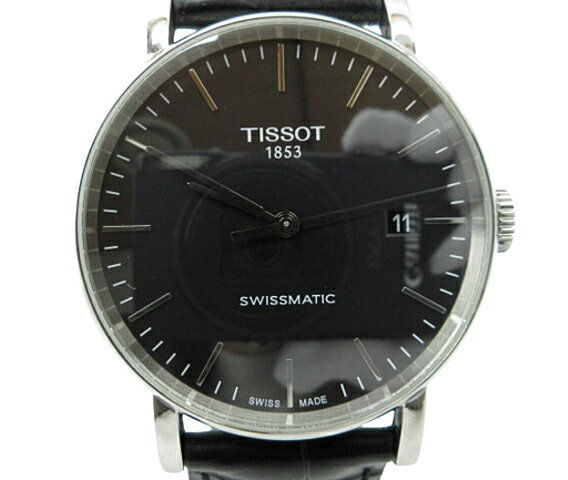 【中古】TISSOT “ティソ” T-CLASSIC EVERYTIME SWISSMATIC T-クラシック エブリタイム スイスマティック オートマウォッチ 自動巻き 腕時計 T109.407.16.051.00 シルバー ブラック【鹿児島店】