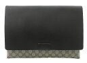 【中古】GUCCI “グッチ” GGスプリーム クラッチ セカンドバッグ ドキュメントケース 387088 ベージュ系×ブラウン【鹿児島店】