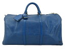 【中古】LOUIS VUITTON “ルイヴィトン” エピ キーポル50 ボストンバッグ M42965 トレドブルー【鹿児島店】