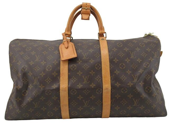 商品名 【中古】LOUIS VUITTON “ルイヴィトン” モノグラム キーポル・バンドリエール55 ボストンバッグ M41414 ブラウン系 サイズ W約55cm×H約31cm×D約24cm 素材 モノグラム カラー ブラウン系 仕様 シリアル：TH0914 商品説明 キー欠品。スレ・汚れ、金具剥げ等、全体的に使用感ありますが、まだまだお使いいただけるコンディションです。 付属品 ショルダーストラップ・ネームタグ・ポワニエ・パドロック (キー欠品) 状態 B（中古であり多少の使用感がある商品です。）※詳しい状態については、ご購入前にお問い合わせ下さい。 注意事項 ご使用のPC環境によって、実物とは色味が異なる場合があります。 【商品管理について】店頭並行販売の為欠品キャンセルになる場合がございます。・取扱時には細心の注意を払っておりますが、店頭展示品となりますので、防犯タグ取り付け、取り外し時の小さな穴や跡、汚れ・些細な傷等つく場合が御座います。予めご理解頂きますようお願い申し上げます。【サイズに関して】商品によっては採寸範囲や伸縮性の有無などにより、誤差がある場合があります。サイズに関する理由での返品は承っておりませんので、詳しいサイズや採寸方法については、ご購入前にお問い合わせ下さい。【商品お問い合わせ対応について】ご対応、回答時間　10時～18時2営業日までに回答いたします。※各担当よりご返信いたします。　