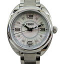 【中古】FENDI “フェンディ” MOMENT モメント 25mm シェルダイヤル クォーツウォッチ 腕時計 F218024500D1シルバー ホワイトシェル【鹿児島店】(2)