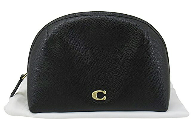 【中古】COACH “コーチ” ジュリエンヌ コスメティック ケース 17 化粧ポーチ ミニポーチ コンパクト レディース レザー ブラック C3489【鹿児島店】