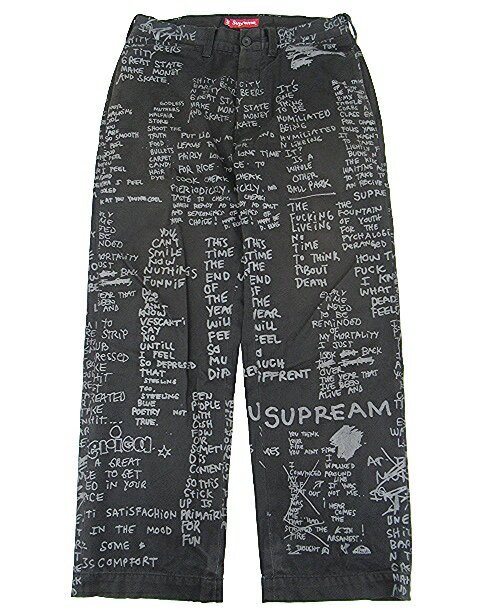 【中古】Supreme “シュプリーム” 23SS Gonz Poems Chino Pant ゴンズ ポエム チノパンツ マーク・ゴンザレス サイズ30 ブラック【鹿児島店】