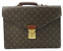 【中古】LOUIS VUITTON “ルイヴィトン” モノグラム コンセイエ ブリーフケース ビジネスバッグ セルヴィエット M53331 ブラウン系【鹿児島店】