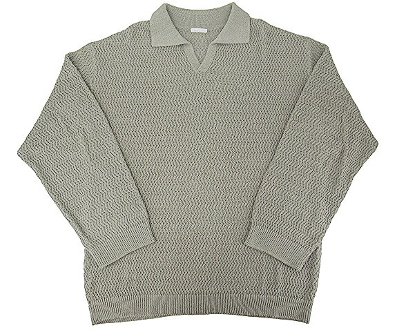 【中古】Blanc YM “ブランワイエム” sign&+81別注 23SS Skipper Knit Shirt スキッパーニットシャツ 美濃和紙 BL-23S-PSSKS サイズF スモークグレー【鹿児島店】