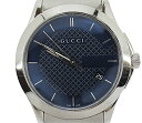 【中古】GUCCI “グッチ” Gタイムレス 126.4 クォーツウォッチ 腕時計 YA126481 シルバー ブルー【鹿児島店】(2)